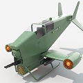 Helicopter Long Range Airship Fighter Science Fiction Fighter 3d model