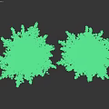 Decorative Tree Ornament Set With Human Silhouette For Size Reference And Landscape Decoration