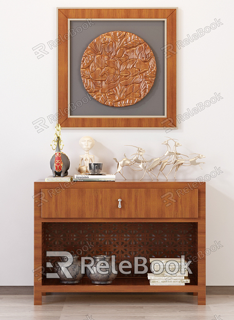 New Chinese Style Entrance Cabinet Side Cabinet Wall Decorations Vase model