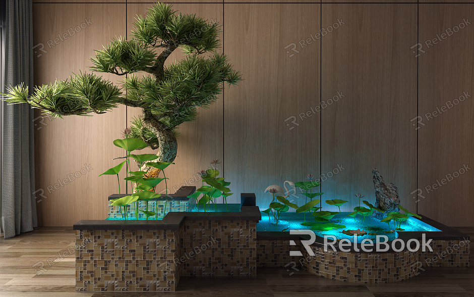 New Chinese gardening sketch model