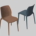 Modern Minimalist Dining Chairs In Beige And Blue With Sleek Lines Design