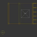 Minimalist Black Wooden Table With Geometric Frame And Cross Legs Design For Modern Home