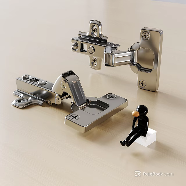 Stainless Steel Cabinet Hinges High Quality Durable Furniture Hardware For Home 3d model 