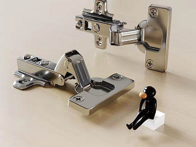 Stainless Steel Cabinet Hinges High Quality Durable Furniture Hardware For Home 3d model