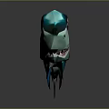 Cartoon Blue Shark Game Movie Character With Big Red Eyes And Playful Fierce Look