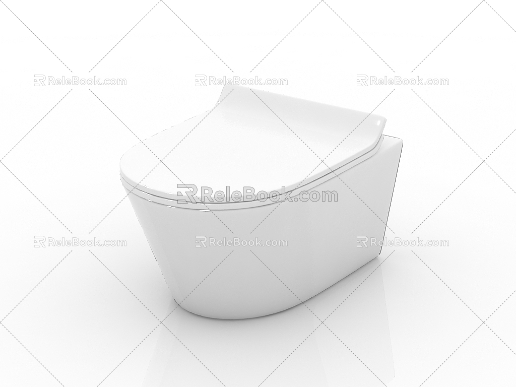 Modern intelligent toilet 3d model