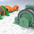 Modern industrial LOFT equipment winch 3d model