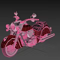 Classic Red Vintage Motorcycle With Chrome Accents And Black Leather Seat