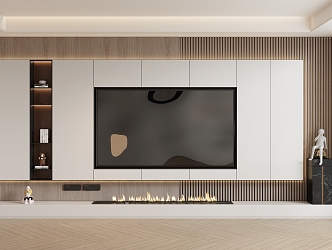 TV background wall background wall TV wall decorative wall TV fireplace 3d model