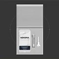 Open Medical Device Packaging Box Containing MONOVA Vial And Test Strip Components 3d model