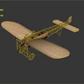 Vintage Wooden Biplane Model Showcasing Early Aerospace Flight Innovation And Design