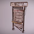 Commercial Metal Display Rack With Multi-layer Grid Baskets And B'E Sign