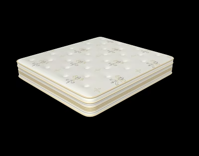 Comfortable White Mattress With Quilted Pattern And Layered Design Details 3d model