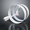 Futuristic Sci Fi Weapon With Circular Ring Structure And Small Spacecraft 3d model