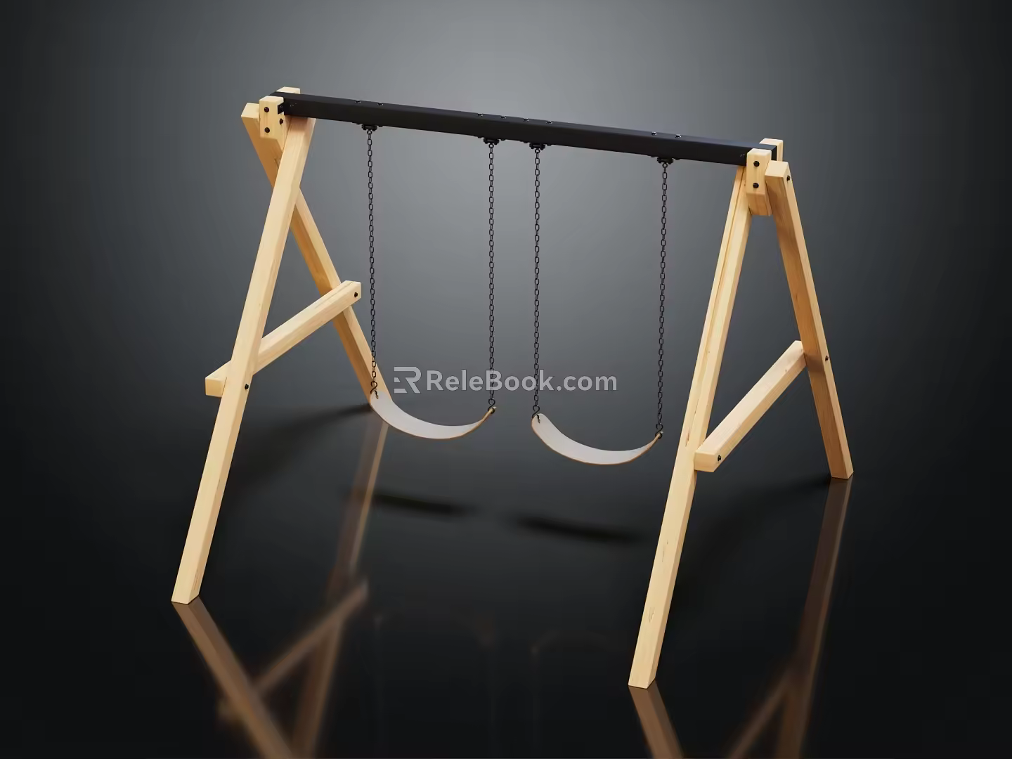 Modern swing children's playground children's playground 3d model