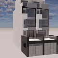 Modern Multi Story Detached Villa Exterior With Large Windows And Garage