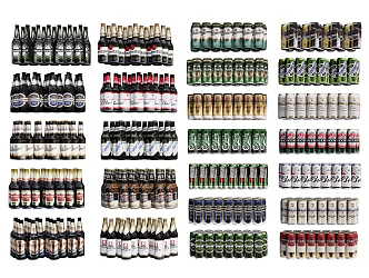 Modern beer drinks beer drinks 3d model