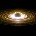 Colorful Saturn Planetary Rings With Stunning Celestial Structure In Space 3d model