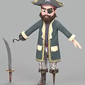 Cartoon Characters Pirates 3d model