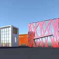 Commercial Complex Featuring Diverse Architectural Styles And Colorful Retail Building Designs 3d model