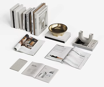 Book Ornaments Table Ornaments 3d model