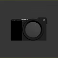 Sony Alpha Series Blue Camera With Large Lens And Sleek Design 3d model