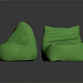 Green Single Seater Bean Bag Sofas for Comfortable Modern Living Room Decor