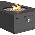 Modern Black Fireplace Design with Flames Stone and Sleek Interior Features