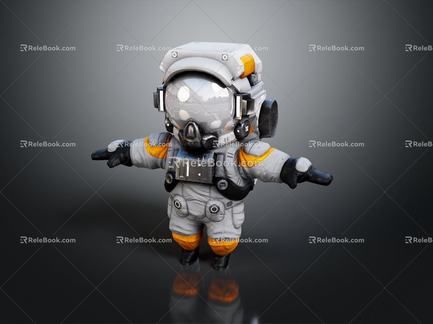 Modern Game Character Cartoon Astronaut Animation Astronaut Animation Astronaut Cartoon Astronaut 3d model