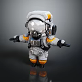 Modern Game Character Cartoon Astronaut Animation Astronaut Animation Astronaut Cartoon Astronaut 3d model