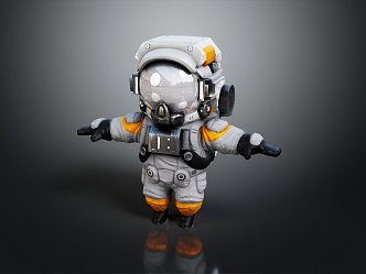 Modern Game Character Cartoon Astronaut Animation Astronaut Animation Astronaut Cartoon Astronaut 3d model