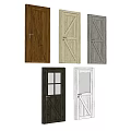 Stylish Hinged Doors In Various Colors With Glass Panel And Wooden Designs
