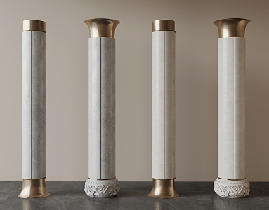 Modern Marble Columns 3d model