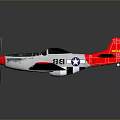 Silver Model Airplane With Red Yellow Accents Blue Star Emblems And 88-43 Fuselage Number