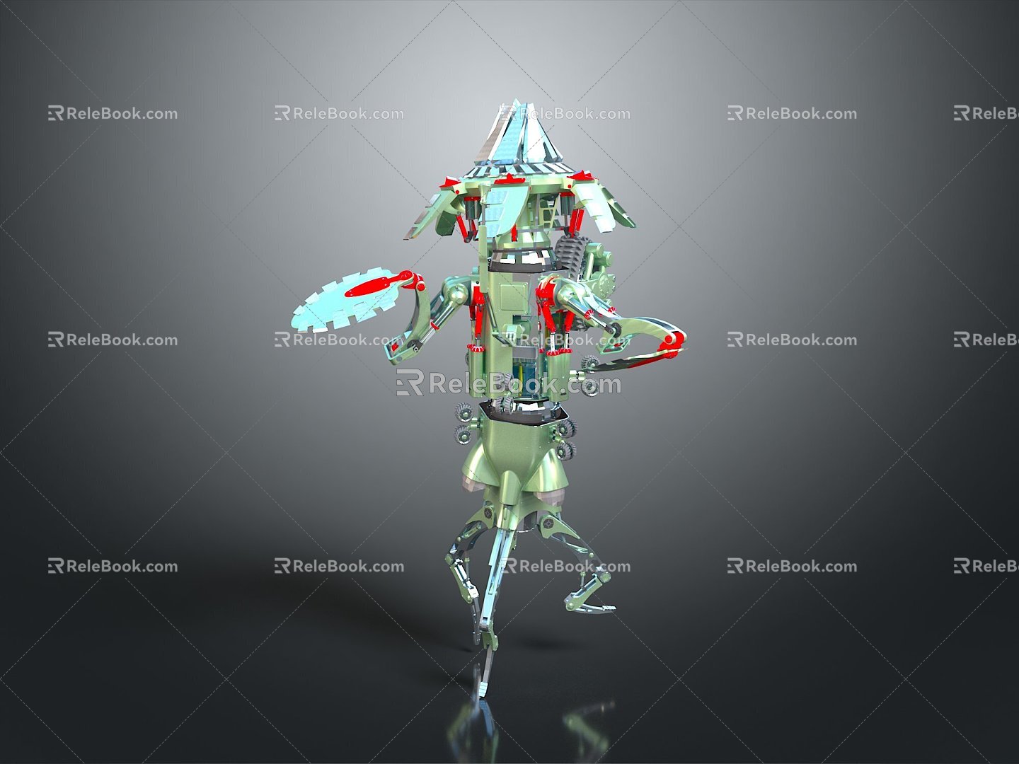 Robot Robot Assistant Small Robot Robot Butler Robot Butler Figure Game Figure 3d model