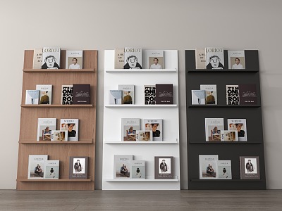 Modern Bookshelf Books Book Decorations model