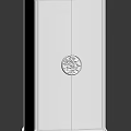 Classic Dark Wood Wardrobe Design With Intricate Golden Carved Handle And Elegant Frame Detailing