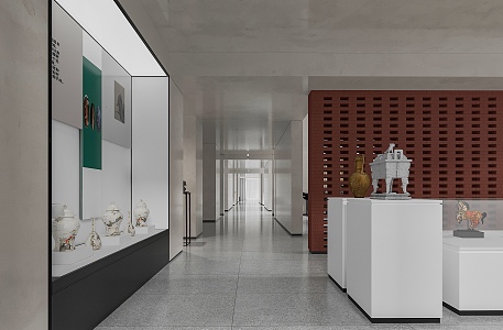 Modern Museum Cultural Exhibition Hall 3d model