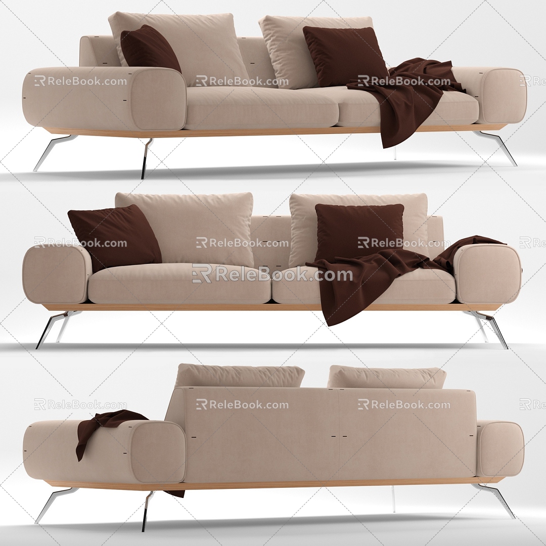 Blanche Linda Sofa Multiplayer Sofa Sofa Sofa model