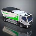 White And Green Sanitation Garbage Truck For Environmental Waste Collection
