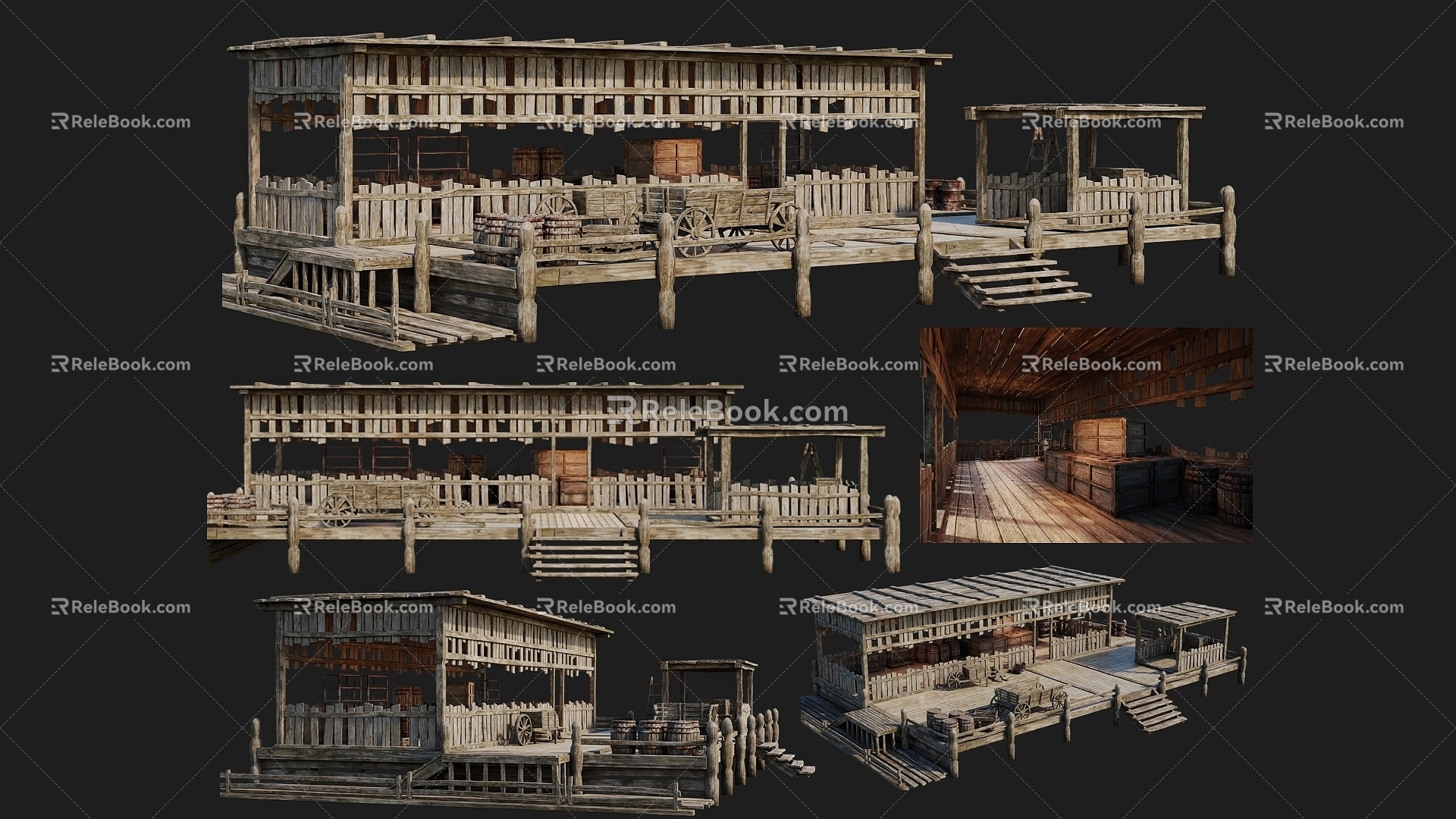 Chinese Ancient House Wooden House Inn Attic Ancient Architecture Ancient House Building Ancient Architecture 3d model