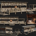 Chinese Ancient House Wooden House Inn Attic Ancient Architecture Ancient House Building Ancient Architecture 3d model