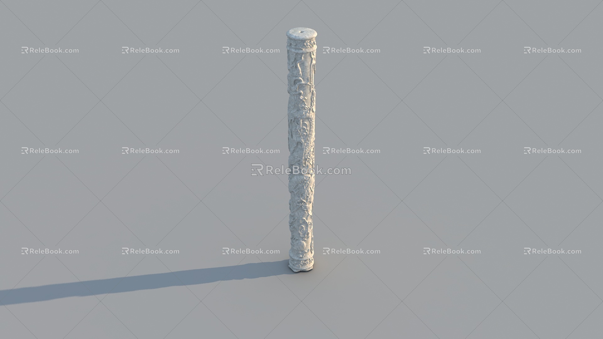 Chinese-style totem pole 3d model