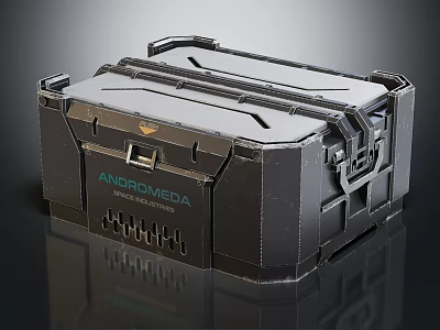 Black Andromeda Toolbox With Sturdy Design Handles Secure Latches And Durable Build 3d model