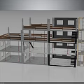 Multi Storey Building Construction With Concrete Frame Orange Beams And Scaffolding