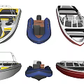 Different Types of Boats with Various Designs and Colorful Exteriors