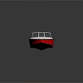 Modern White Red Yacht Design With Cockpit Windows And Seating