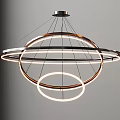 Modern Circular Ring Chandelier With Metal Frame And Illuminated LED Layers