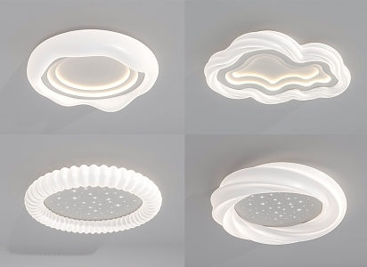 modern ceiling lamp cream ceiling lamp 3d model