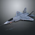 Aerospace Gray Fighter Jet Model With Streamlined Design And Detailed Military Features